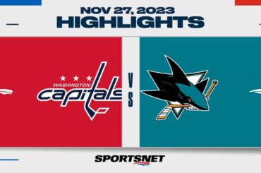 NHL Highlights | Capitals vs. Sharks - November 27, 2023