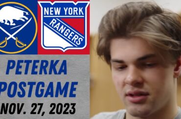 JJ Peterka Postgame Interview vs New York Rangers (11/27/2023)