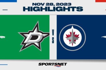 NHL Highlights | Stars vs. Jets - November 28, 2023