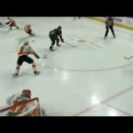 Nino Niederreiter breaks the ice with a one-timer 12 seconds in