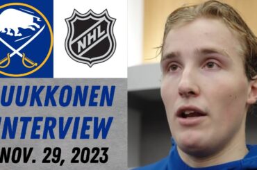 Ukko-Pekka Luukkonen After Practice Interview (11/29/2023)