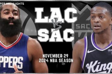 LA Clippers vs Sacramento Kings Full Game Highlights | Nov 29 | 2024 NBA Season