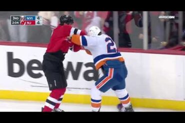 Anders Lee Takes MASSIVE Hit From Brendan Smith Then They Fight Each Other