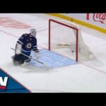 Oilers' Darnell Nurse Scores Softie From Distance To Break Connor Hellebuyck's Shutout Bid