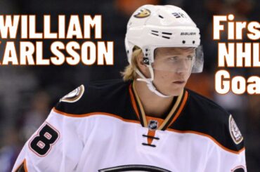 William Karlsson #38 (Anaheim Ducks) first NHL goal Oct 13, 2014 (Classic NHL)