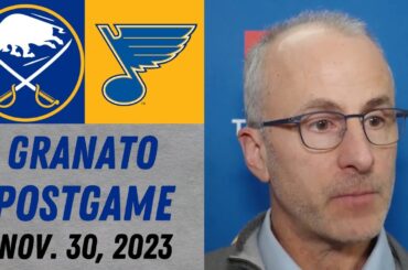 Don Granato Postgame Interview vs St. Louis Blues (11/30/2023)