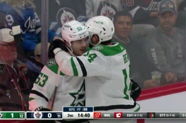 Wyatt Johnston Shorthanded Goal vs Winnipeg Jets Nov 11, 2023 | 2023-24 NHL Season | Dallas Stars