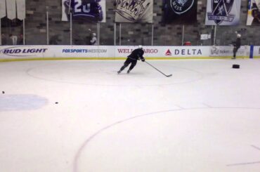 Kings Practice - Anze Kopitar post-practice drill #1 (1/16/13)