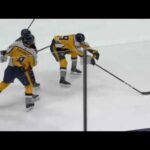 Mikhail Grigorenko assists on Eric Robinson empty net goal vs Predators (2021)