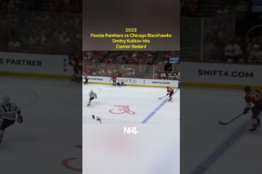 Chicago Blackhawks vs Florida Panthers 2023 Dmitry Kulikov hit on Connor Bedard