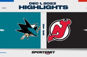 NHL Highlights | Sharks vs. Devils - December 1, 2023