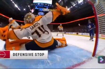 NHL UNBELIEVABLE Save by Juuse Saros