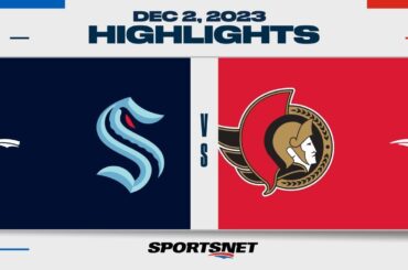 NHL Highlights | Kraken vs. Senators - December 2, 2023