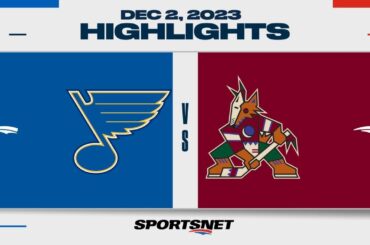 NHL Highlights | Blues vs. Coyotes - December 2, 2023