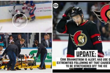 [Watch] NHL: Erik Brannstrom Injury | Erik Brannstrom hit | Cal Clutterbuck | Senators Vs Islanders