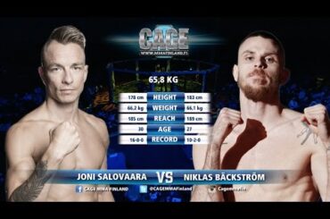 Cage 37: Joni  Salovaara vs Nicklas Bäckström Full Fight