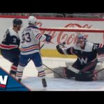 Oilers’ Nugent-Hopkins Displays Unreal Patience Before Batting Puck Into Net Out of Mid-Air