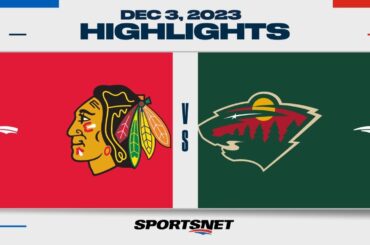 NHL Highlights | Blackhawks vs. Wild - December 3, 2023