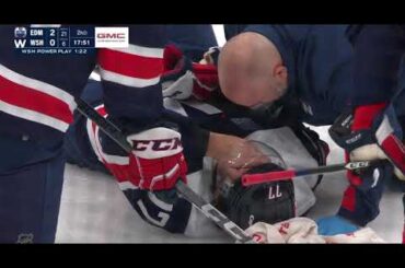 T.J. Oshie Leaves Game After Big Hit From Mattias Ekholm