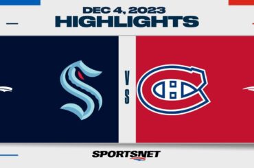 NHL Highlights | Kraken vs. Canadiens - December 4, 2023