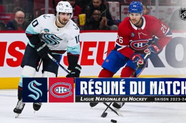 Kraken vs Canadiens 4/12 | Faits saillants