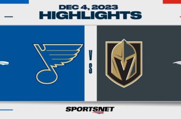 NHL Highlights | Blues vs. Golden Knights - December 4, 2023