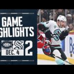 Seattle Kraken at Montreal Canadiens | 12/04 Game Highlights