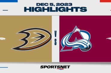 NHL Highlights | Ducks vs. Avalanche - December 5, 2023