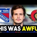 New York Rangers BAD PERFORMANCE Against Ottawa Senators!