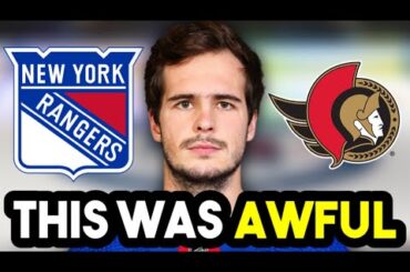 New York Rangers BAD PERFORMANCE Against Ottawa Senators!