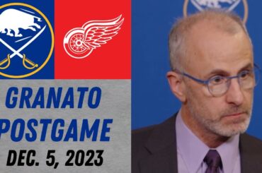 Don Granato Postgame Interview vs Detroit Red Wings (12/5/2023)