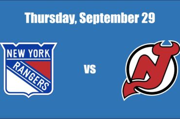 New York Rangers vs New Jersey Devils Preseason Game 3