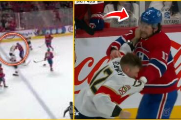 Josh Anderson and Jonah Gadjovich throw down in heavyweight tilt - Panthers vs Canadiens -