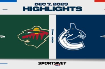 NHL Highlights | Wild vs. Canucks - December 7, 2023