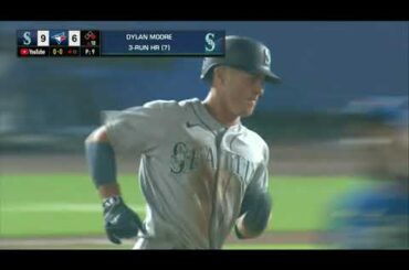 Dylan Moore go ahead three-run home run || Mariners vs. Blue Jays|| 2021 MLB Regular Season