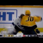 NHL hockey fight - Cole Smith(Predators) vs. Austin Watson(Lightning)