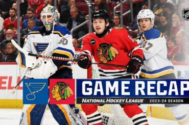 Blues @ Blackhawks 12/8 | NHL Highlights 2023