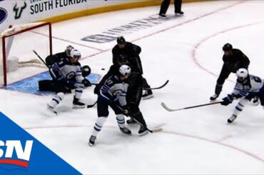 Mathieu Perreault Reaches, Deflects Josh Morrissey’s Point Shot Past Andrei Vasilevskiy