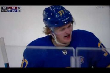 Sabres' Casey Mittelstadt not happy with hooking penalty called on him vs. Coyotes