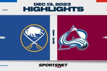 NHL Highlights | Sabres vs. Avalanche - December 14, 2023