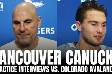 Rick Tocchet & Nils Hoglander Break Down Vancouver Canucks vs. Colorado Avalanche Matchup