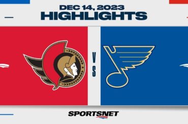 NHL Highlights | Senators vs. Blues - December 14, 2023