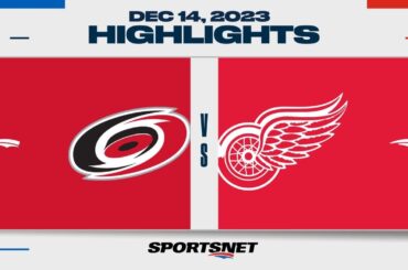 NHL Highlights | Hurricanes vs. Red Wings - December 14, 2023