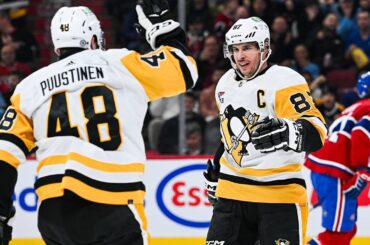 Crosby passes Coffey, ties Recchi with 3-point night