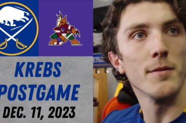 Peyton Krebs Postgame Interview vs Arizona Coyotes (12/11/2023)