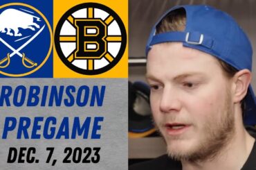 Eric Robinson Pregame Interview vs Boston Bruins (12/7/2023)