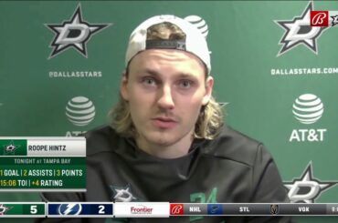 WATCH: Roope Hintz Meets with Media After Stars Win In Tampa 5.7.21