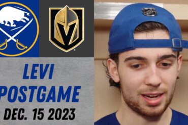 Devon Levi Postgame Interview vs Vegas Golden Knights (12/15/2023)