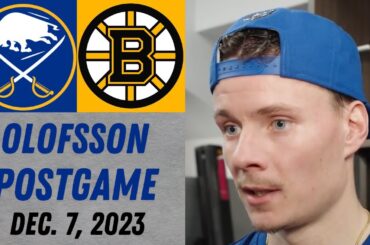 Victor Olofsson Postgame Interview vs Boston Bruins (12/7/2023)