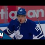 Maple Leafs' Matthew Knies Sets Up Max Domi Goal To Complete Gordie Howe Hat Trick